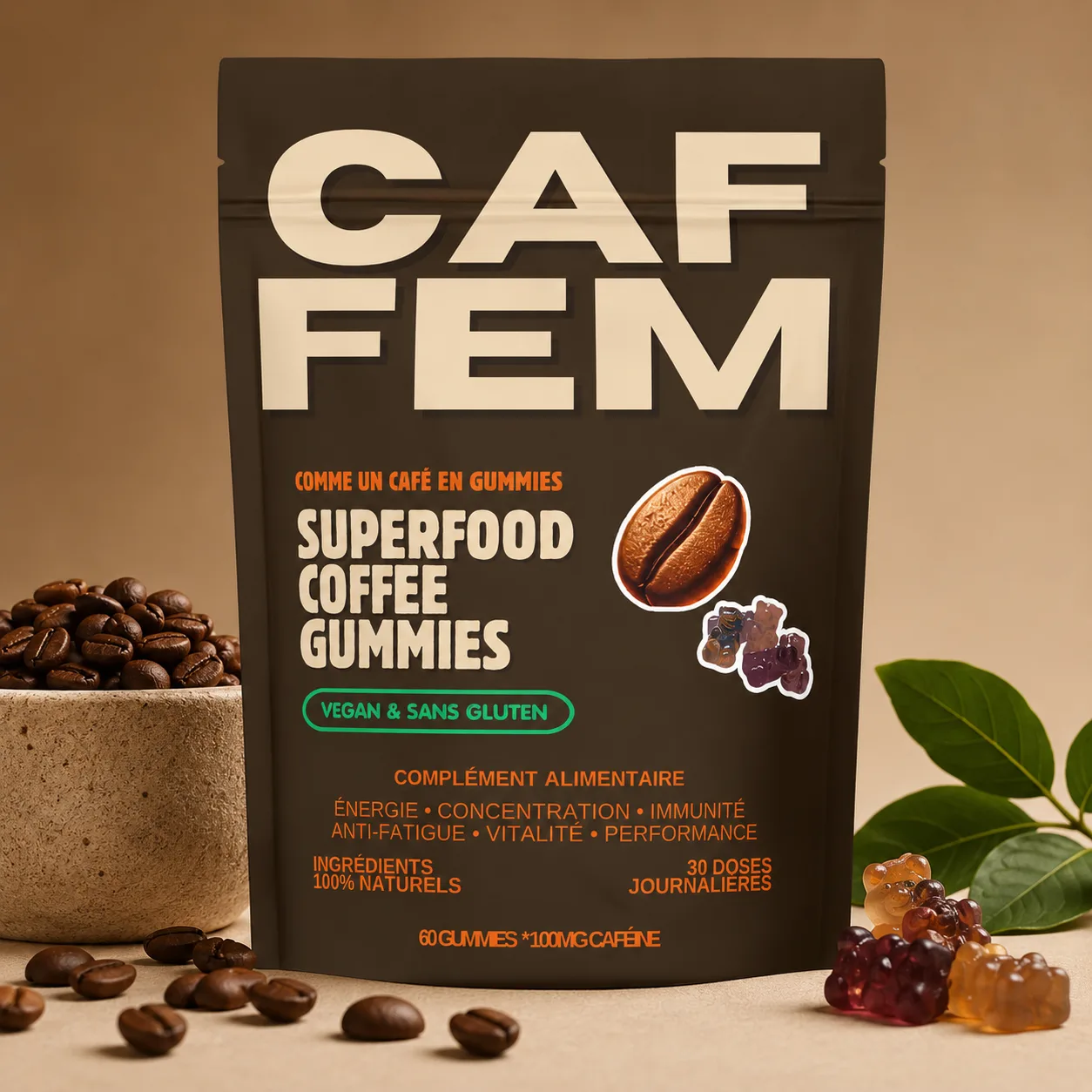 Caffem Superfood Coffee Gummies - Image 1